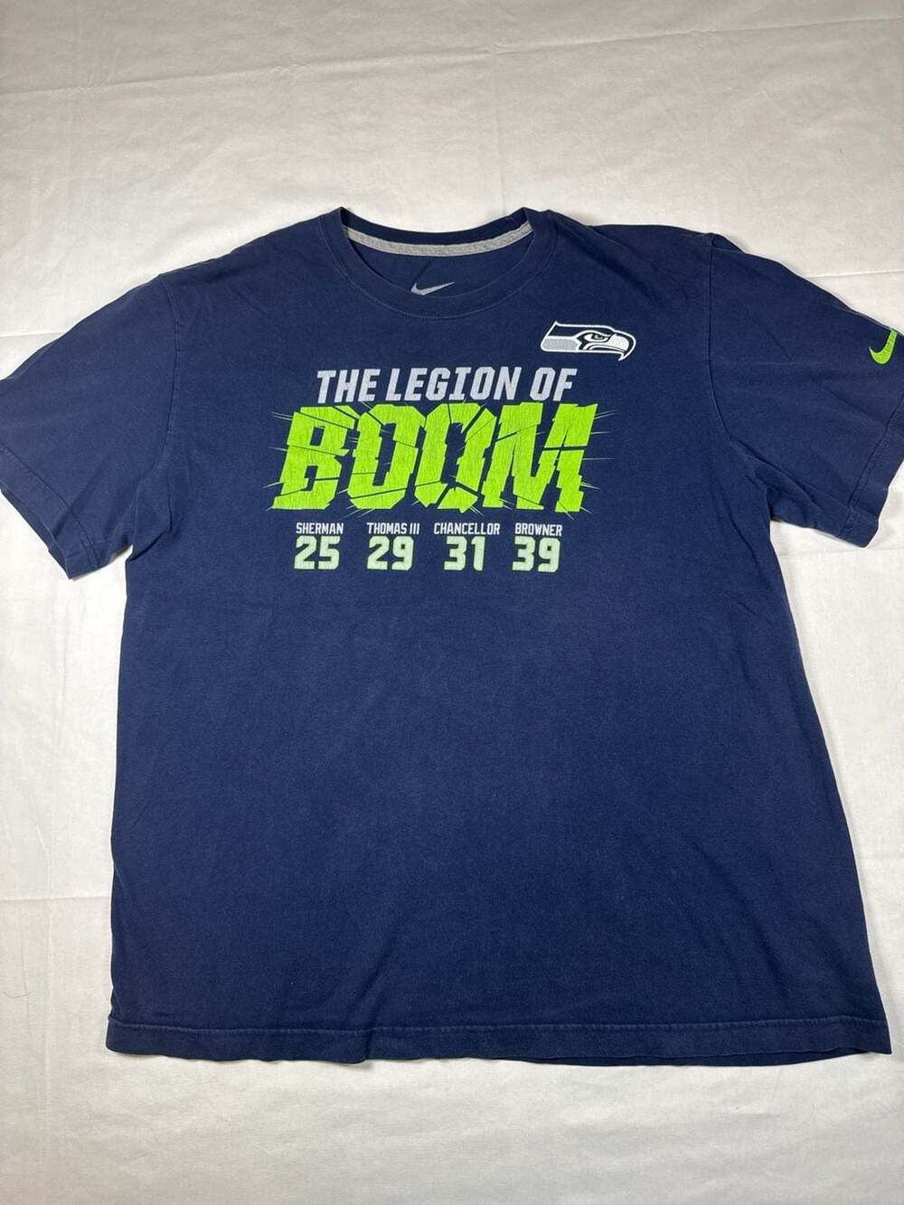 Nike Seattle Seahawks The Legion of Boom Shirt Navy Blue XL
